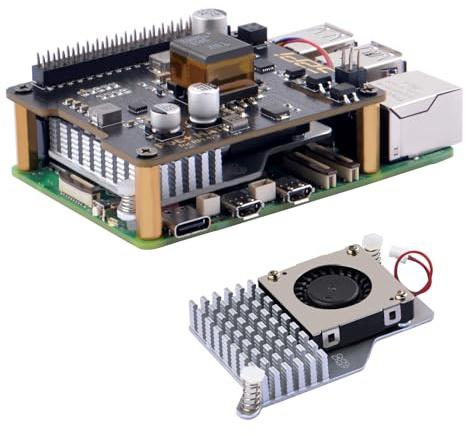 GeeekPi P30 PoE+ HAT für Raspberry Pi 5/4B/3B+, mit offiziellem aktiven Kühler für Raspberry Pi 5 2GB 4GB 8GB 16GB