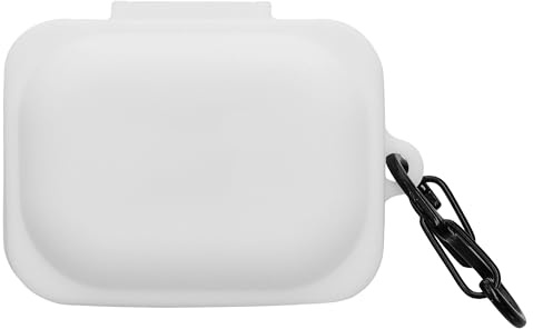 kwmobile Schutzhülle für CMF by Nothing Nothing Ear (a) Hülle - TPU Silikon Case für Kopfhörer Ladecase - stoßfestes Cover mit Karabiner - Weiß