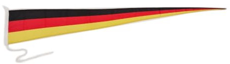 Premium Langwimpel Stoffgewicht, robustes und witterungsbeständiges Schiffsflaggentuch - verschiedene Größen - Wimpel SH, Fahnenmast Zubehör (Deutschland, 30 X 200 cm)