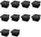 10PCS Black Plastic End Caps M8 Thread Nut Pipe Plugs Square Tubes Inserts Furniture Leg Plug for Pipe Tables Chairs Desks Beds, 20mm x 20mm