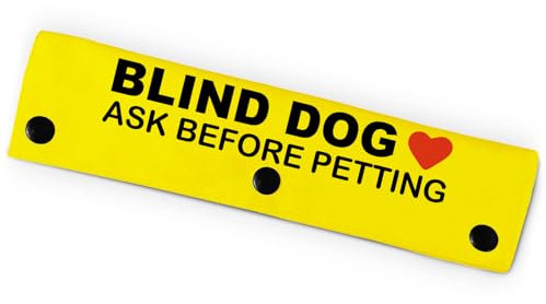 Blind Dog Ask Before Petting Pet Leash for Dogs, Funny Dog Leash Wrap for Pet Dog Lovers Owners Gift (Yellow)