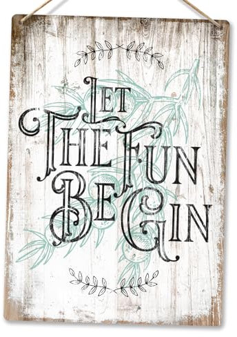 Let The Fun Be Gin | Printed Metal Plaque/Sign