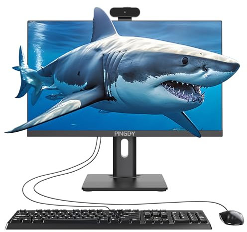 Computer desktop all-in-one da 23,8, chipset AMD Ryzen7-3700U Quad Core fino a 4,0 GHz, 16 GB di RAM 512 GB SSD, WiFi BT Full HD IPS, USB 3.0 con altoparlante integrato, tastiera mouse per gaming