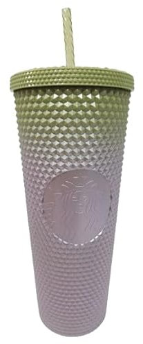 Starbucks Gobelet à froid dégradé vert et violet clouté automne 2024, Venti 710 ml