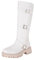 XTBFOOJ Winterboots Damen Gefüttert Wasserdicht Damen Stiefeletten Cowboy Boots Mit Trichterabsatz Schnallen Nieten Stiefeletten Damen 39 Klassische Stiefel Damen Boots Damen Beige