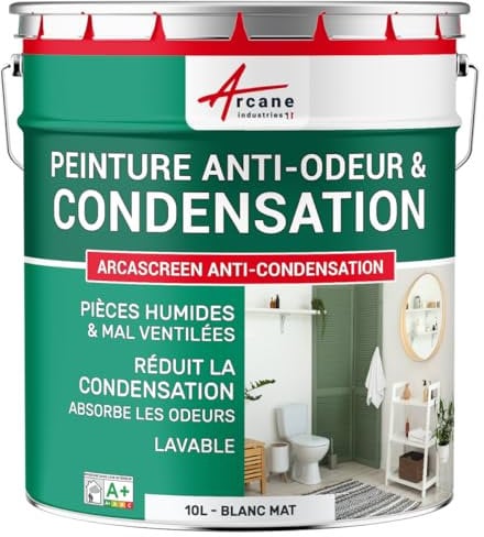Peinture anti condensation, anti odeur, moisissure - 10 L Blanc - ARCANE INDUSTRIES