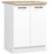 AKORD | Mueble de Cocina con encimera - Oliwia S60 | Mueble Base con 2 Puertas y 2 estantes | Mueble de Entrada | Aparador | Isla | Armario | 46 x 60 x 85 cm | Blanco