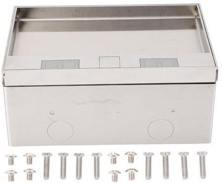 Enchufe de Suelo Empotrado, Caja Integrada de 4000W, 3 Tomas, Toma de Corriente Estándar Europea para Oficina, Hotel y Escuela