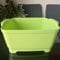 Kitchen Washing Up Bowl with Drainage, Lime Green, Large Capacity, kitchen sink dishwashing up bowl, caravan camping dish fruit veg washing up bowl with drainer plug grip plug