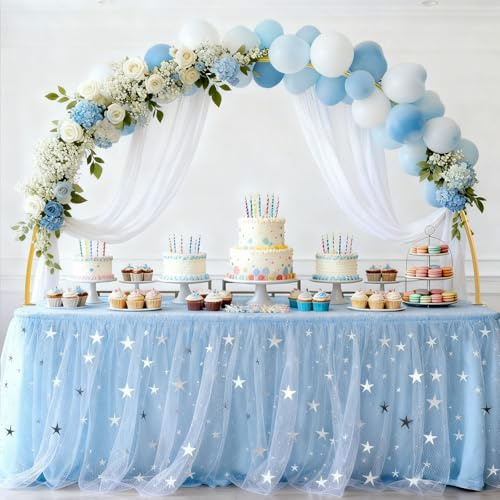 PlusFive Adjustable Table Arch, Decorative Table Frame with Clamps 2.5 x 1.4 m Decorative Rod for Table Metal Table Rod Wedding Arch Balloon Arch Table Stand for Christmas Birthday Party
