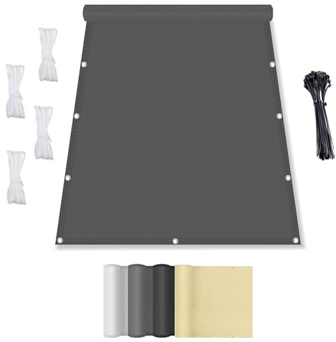 Voile d'Ombrage Étanche 4x6M Voiles Ombrages Rectangulaire,Toile Ombrage Imperméable, Voiles D'ombrage pour Patio Pergola Jardin ExterieurGris Foncé