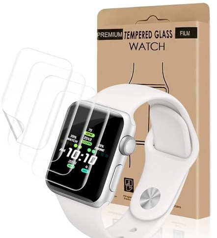 Cable Leader 4 Stück Schutzfolie für für Apple Watch Series 4/5/6/se/se2/se3 (40mm), Kratzfest TPU Schutzglas, Blasenfrei, Sensitive Touch, HD-Klar Apple Watch 40mm Displayschutzfolie