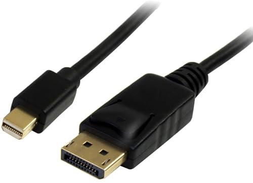 StarTech.com MDP2DPMM1M 1 m Mini DisplayPort to DisplayPort 1.2 Adapter Cable M/M, DisplayPort 4k with HBR2 support, 1 m Mini DP to DP Cable