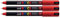 Posca PC-1MR Lot de 3 marqueurs de peinture à pointe ultra fine 0,7 mm pour écrire sur toutes les surfaces en verre, bois, métal, plastique, tissu Rouge