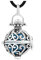 Pendentif Bijou Argent Grossesse Bola Arabesque Bleu. Livraison avec suivi.