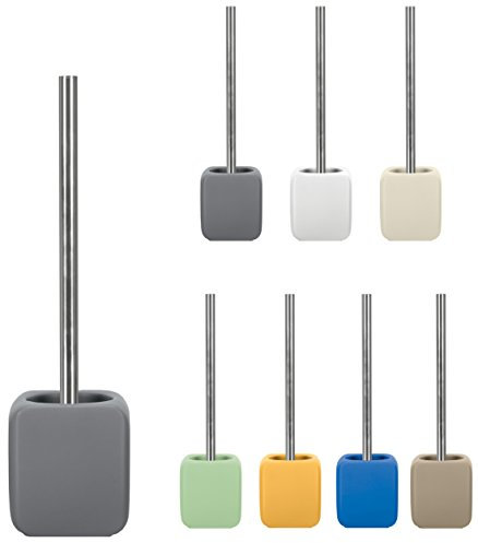 KW Cube Ceramic Toilet Brush and Holder (Grey)