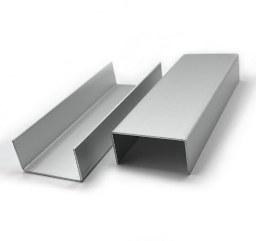 designbleche | Alu Profil | U-Profil 15x85x15mm | Aluminium Abdeckprofil 2,0mm stark | Silber Natur Eloxiert mit Schutzfolie | Kabelkanal & Abdeckleisten | 2m Länge