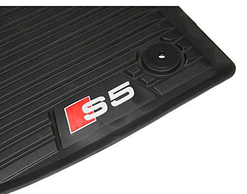 Audi Original S5 (B9) Sportback Fußmatten vorn Gummi Allwettermatten 2-teilig 8W7061221B 041, schwarz