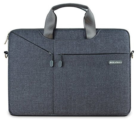 WIWU Tablet Tasche, 15-15.6 Zoll Schultertasche, wasserdichte Nylon Laptop Tasche Aktentasche (Grau, 15 Zoll)