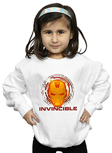 Marvel Girls Avengers Iron Man Invincible Sweatshirt White 12-13 Years