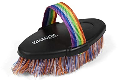 Shires Small Ezi Groom Body Brush One Size Orange Blue
