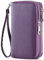 HAWEE Lunga Clutch Portafoglio Donna Doppia Cerniera Portamonete Borsa per Cellulare Pochette da Polso con Slot per Schede Multiple per Banconote Moneta Contanti Fattura