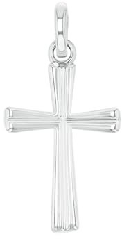 Amor Motivanhänger 925 Sterling Silber Unisex Damen Herren Anhänger, Silber, Kreuz, Kommt in Schmuck Geschenk Box, 2017509