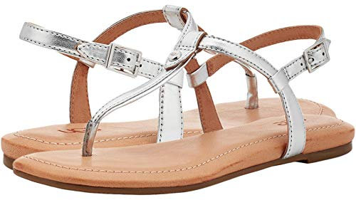 UGG Damen Madeena Sandale, Silberfarben Metallisch, 36 EU