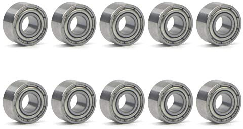 Unxuey 4x9x4 mm Miniaturstahl Rillenkugellager Modelllager für Skateboard 684Z 684ZZ 618/4 1000084 10er Pack
