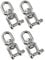POFET Lot de 4 manilles pivotantes en acier inoxydable 304 6 mm