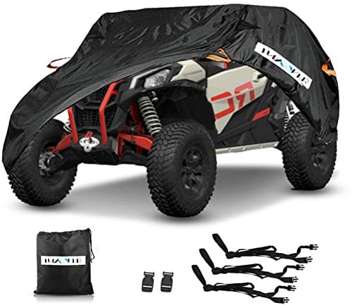 Wasserdichte UTV-Abdeckung, schweres Denier-Oxfordgewebe, für Polaris RZR, Yamaha Rhino, Can-Am Defender, Honda Pioneer, Kawasaki Mule, Teryx, 2 - 3 Passagiere