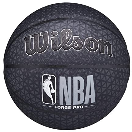 Wilson NBA Forge Series Indoor/Outdoor Basketball – Forge Pro, Schwarz, Größe 7–74,9 cm