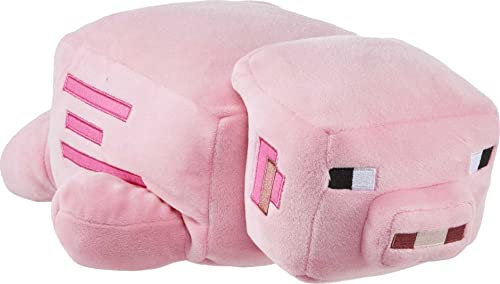 Mattel Minecraft Plüschschwein 30,5 cm Stofftierfigur, Schlenkerpuppe, inspiriert von Videospiel-Charakter, Sammelspielzeug