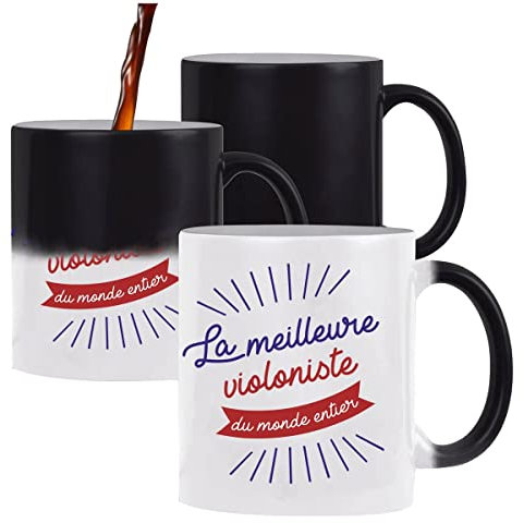 Planetee Mug magique Violoniste Femme Meilleure de France | Tasse Métier imprimée en France