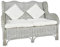 vidaXL Sofa 2-Sitzer Zweisitzer Loungesofa Rattansofa Sitzmöbel Designsofa Sessel Wohnzimmersofa Grau Natur Rattan Leinen 120x84x90,5cm