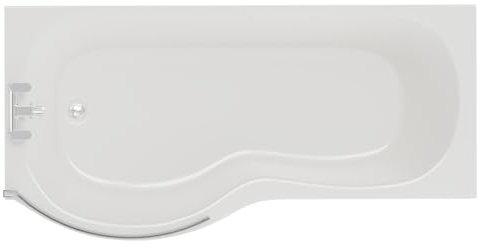Wholesale Domestic Plage 1700mm Left Hand P Shaped Shower Bath with Bath Screen and Front Bath Panel