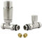 Hot Flow | Cascade Modern Straight TRV Thermostatic Radiator Valve 10mm Compression (Satin Nickel)