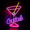 Looklight Cocktails Cartel de neón Cóctel Luz de Neón Cartel de neón para bar para decoración de pared USB Cocktail Cristal Led Sign para Hogar Bar Club Cocina Hotel Boda Fiesta Decoración Regalo