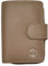 LOLUNA® Porte-Monnaie Cuir Fermeture hermétique, Portefeuille, Compagnon, spacieux et Fonctionnel pour Ranger 9 Cartes, Billets, Monnaie, identité et permis - Taupe