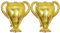 Trophée Ballon Gonflable Doré, Kit Décoration Football Fête, Champion, Ballon Hélium En Forme De Trophée, Fournitures De Fête, 2 Pièces