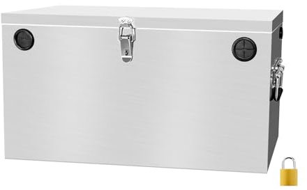 Peastorm Trailer RV Marine Battery Box - 12V Waterproof Stainless Steel Dual Battery Relocation Kit for Boat, Trolling Motor, Kayak (Double Battery Box)