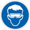 M187 Schutzbrille Pflicht Schild und Pflichtschild Größe wählbar