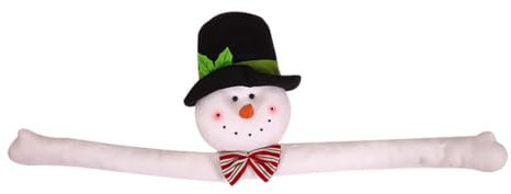 EIOLWJIEO Puntale per Albero di Natale Facile da Montare, Grande Panno con Renna e Pupazzo di Neve, Grande Cappello a Cilindro per Albero di Natale con Renna e Pupazzo di Neve, Tipo 2