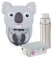Affenzahn Kleiner Freund Bundle mit Trinkflasche und Brotdose, Kita Rucksack Set für 1-3 Jährige Koala - Grau