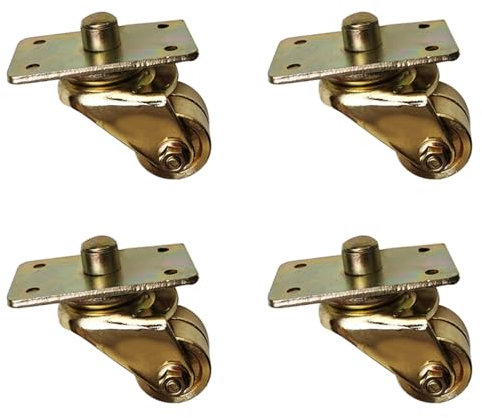 PRIZOM 4 x Piano Caster Double Wheel Zubehör Swivel Moving Upright Wheels Duty Heavy Trolley Mobile Furnitureleg Protectors Floor