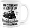 Modeleisenbahn Tasse mit Spruch - Geschenk Man ist niemals zu alt für eine Modelleisenbahn - Kaffeetasse aus Keramik 330 ml - Eisenbahnliebhaber Eisenbahnsammler Kaffee-Becher (Weiß)