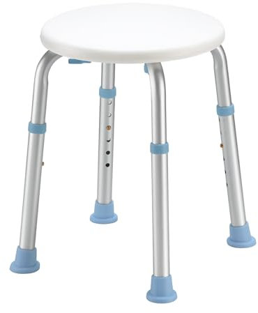 HEAO Shower Chair for Inside Shower,Adjustable Shower Stool,Bathtub Seat Bench with Anti-Slip Rubber Tips for Safety and Stability, Handicap Bathroom Stool for Seniors, Disabled
