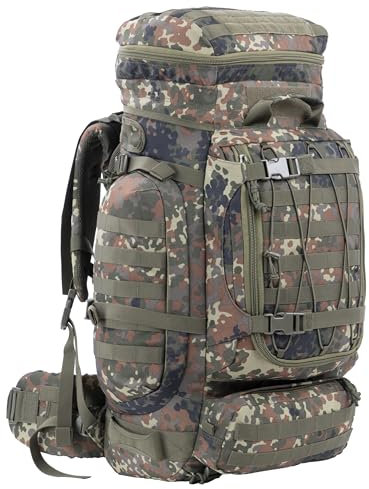 BACKFERRY Großer Militärrucksack Taktischer Rucksack Trekkingrucksacke Campingrucksack Große Tasche für Buschcraft Abenteuer 70L…