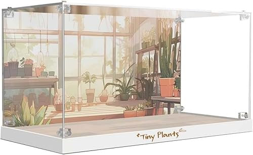 Acrylic Display Case Compatible with Lego Mini Plants 10329, 3 MM Dustproof Display Box for Lego Lover (Display Case Background) 3mm