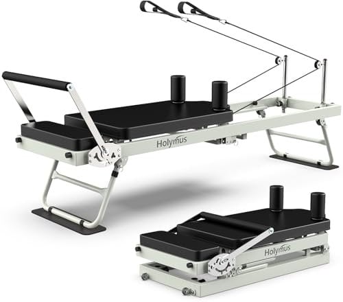 Holymuss Pro Pilates-Trainingsmaschine, 190 cm, Silber, zusammenklappbar, belastbar bis 180 kg, für Heimtraining
